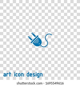 power plug vector icon on white background