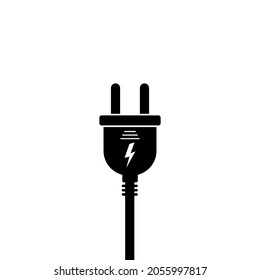 Power plug vector icon on white background. Vintage power plug, great design for any purposes. Isolated vector illustration. 