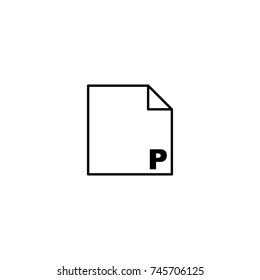 Power point file icon vector illustration