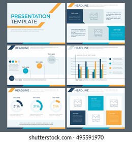 Power point template, infographic presentation template, design element, flat modern style