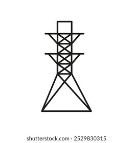 conjunto de símbolos de linha plana do ícone do polo de energia.