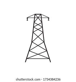 power pole icon logo vector illustration