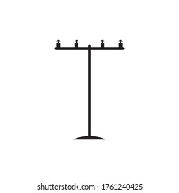 power pole icon logo vector illustration