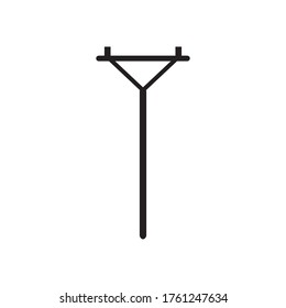 ilustración vectorial del logotipo del icono de poste de potencia