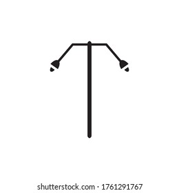 power pole icon logo vector illustration
