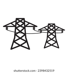 power pole icon logo vector design template