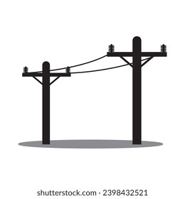 power pole icon logo vector design template