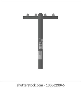 power pole illustration 2d hd vector
