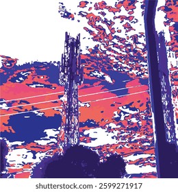 power pole illustration with abstract design Street art handwriting tshirt design sticker, flyer, poster, streetwear to be used for any needs. check more at ridwnal