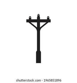 power pole logo vector icon illustration
