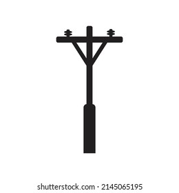 power pole logo vector icon illustration