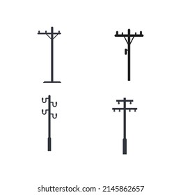 power pole logo vector icon illustration