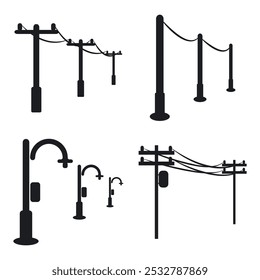Ilustração do ícone de modelo do vetor do polo de potência