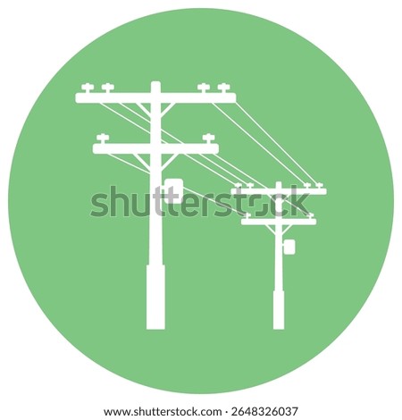Power Pole sign symbol vector icon
