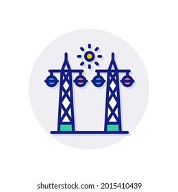 Power Poles icon in vector. Logotype