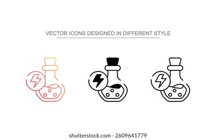 Power Potion icon design with white background stock illustration