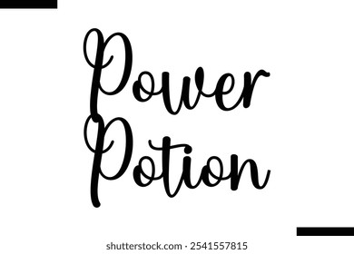 Power potion Tipografía con estilo Texto de la comida que dice