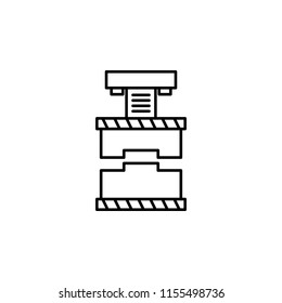 power press icon. Element of production icon for mobile concept and web apps. Thin line power press icon can be used for web and mobile on white background