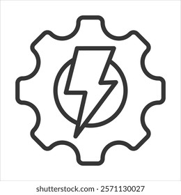 Power Quality Icon Vector Illustration Outline