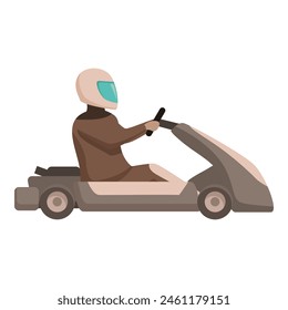 Power racing kart icon cartoon vector. Motor speed. Vehicle auto