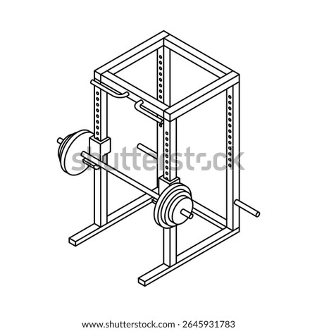 Power Rack Machine icon sign. Squat Machine. Weight Training