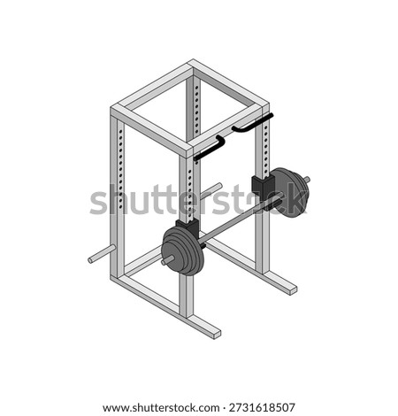 Power Rack Machine. Squat Machine. Weight Training