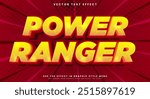 Power Ranger editable text effect Template with Thunder Text Style Theme