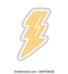 power ray sticker flat style icon vector illustration design