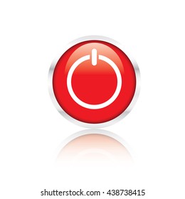 power red circle web glossy icon 