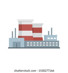 Power refinery plant icon. Flat illustration of power refinery plant vector icon for web design