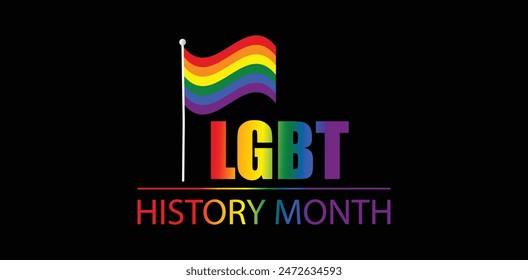 The Power of Representation LGBT History Month Illustrated with Flag Design