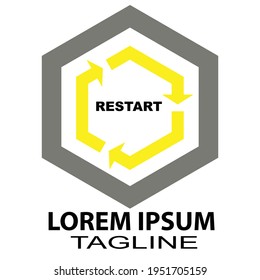 power restart button icon. vector image button with a sign of power