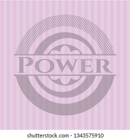 Power retro pink emblem