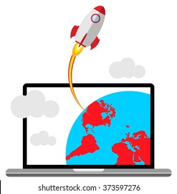 The power of the rocket. Computer.