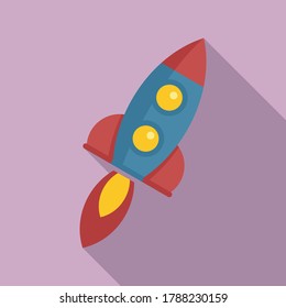 Power rocket innovation icon. Flat illustration of power rocket innovation vector icon for web design