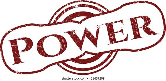 Power rubber stamp with grunge texture