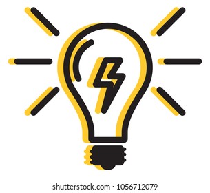 Power Saving Light Bulb Icon as EPS 10 File