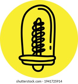 Bombilla ligera de ahorro de energía, ilustración, vector sobre un fondo blanco