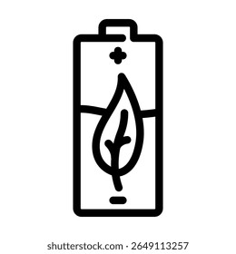 power saving mode line icon vector. power saving mode sign. isolated contour symbol black illustration