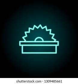 power saw icon. Elements of construction in neon style icons. Simple icon for websites, web design, mobile app, info graphics