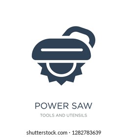 power saw icon vector on white background, power saw trendy filled icons from Tools and utensils collection, power saw vector illustration