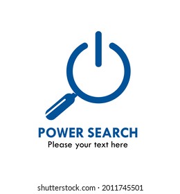 Power search logo template illustration