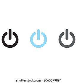 Símbolo de ilustración del vector de icono de encendido