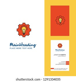 Power setting Creative Logo and business card. vertical Design Vector