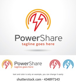 Power Share Logo Template Design Vector