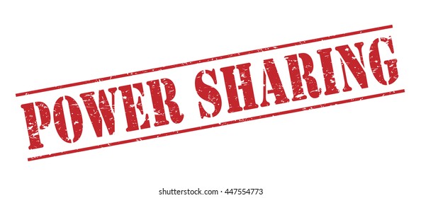 power sharing vector stamp on white background