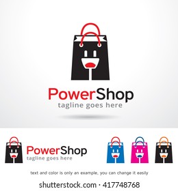 Power Shop Logo Template Design Vector