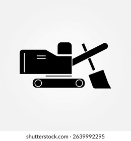 power shovel exavator icon symbol illustration vector eps10 logo template