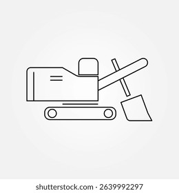power shovel exavator icon symbol illustration vector eps10 logo template