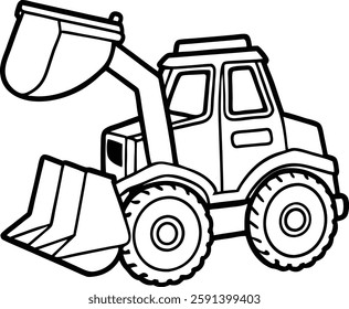 power shovel truck  vector art illustration 